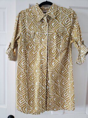 African-inspired mustard Eskti tunic or mini-dress